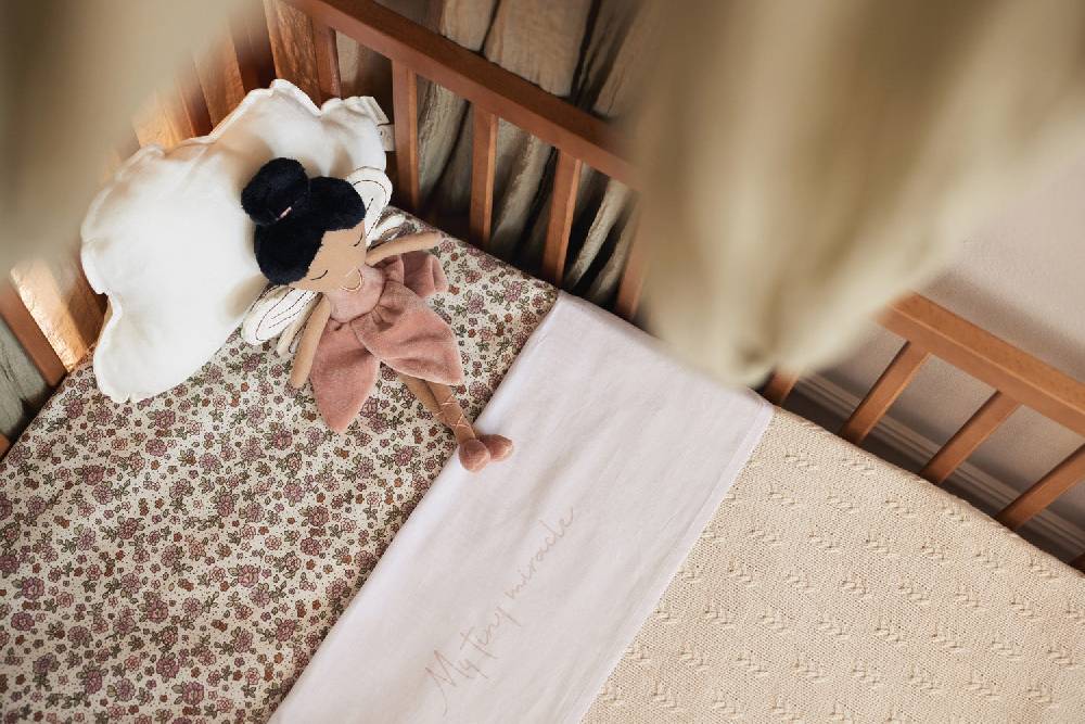 Jollein Bettlaken Kinderbett 120x150cm My Tiny Miracle Wild Rose JETZT KAUFEN