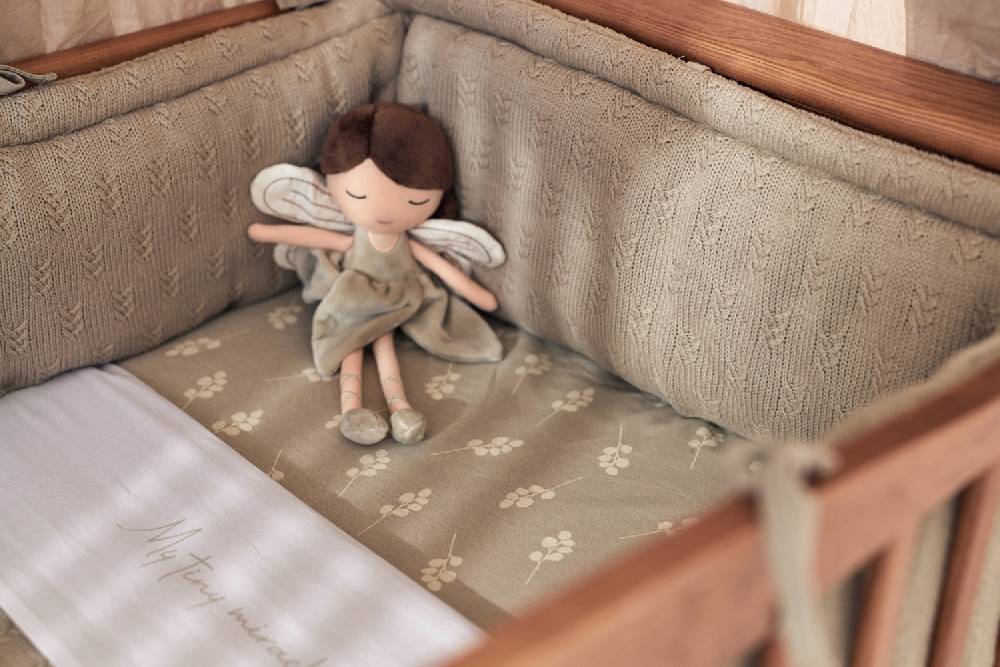 Jollein Bettlaken Wiege 75x100cm My Tiny Miracle Olive Green Letzte 2 Tage