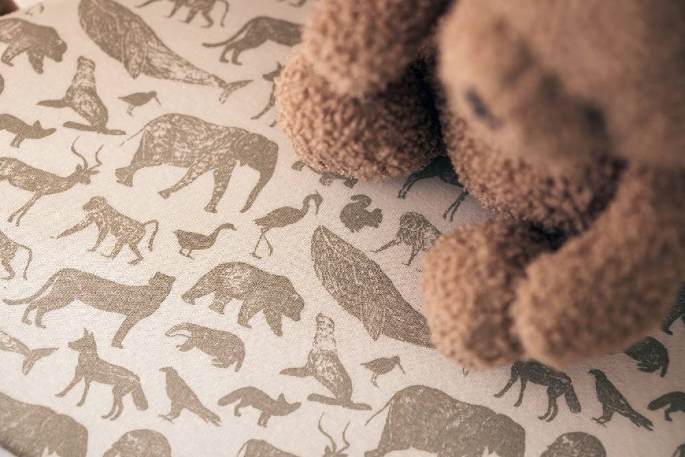 Jollein Spannbettlaken Jersey 40/50x80/90cm Animals Olive Green Cyber Monday