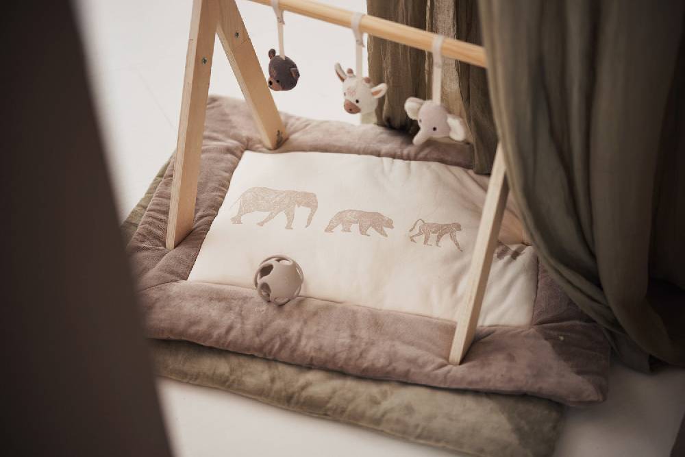 Jollein Krabbeldecke 75x95cm Animals Nougat Zeitlich begrenztes Angebot