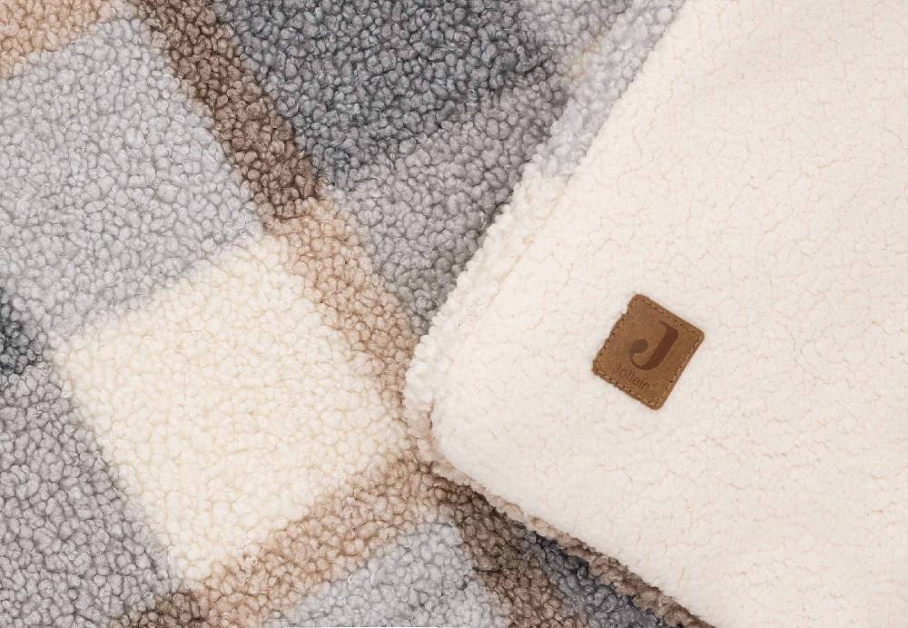 Jollein Krabbeldecke 100x100cm Check - Boucle Blitzangebot
