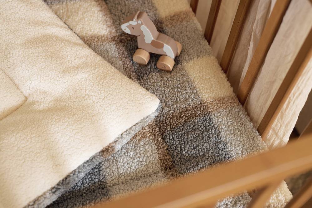 Jollein Krabbeldecke 100x100cm Check - Boucle Blitzangebot