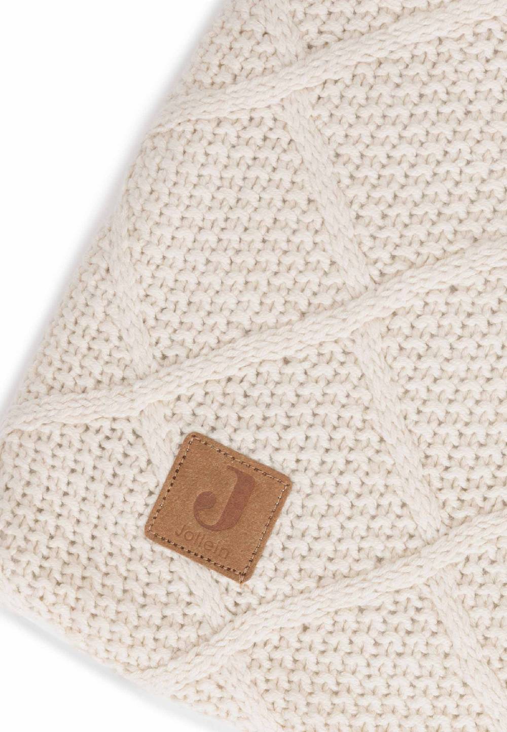 Jollein Krabbeldecke 75x95cm Check Knit - Oatmeal Saisonale Angebote