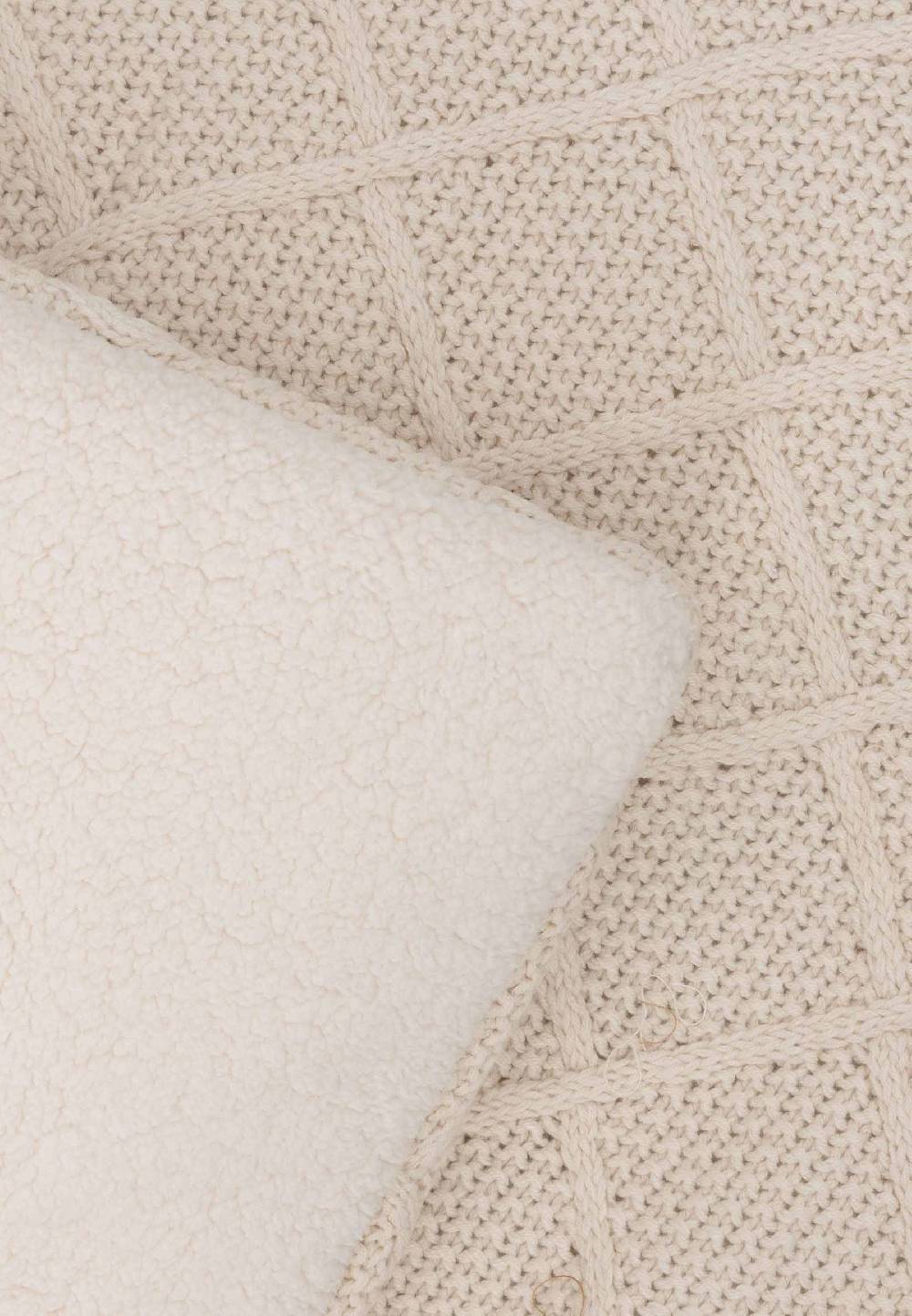 Jollein Krabbeldecke 75x95cm Check Knit - Oatmeal Saisonale Angebote