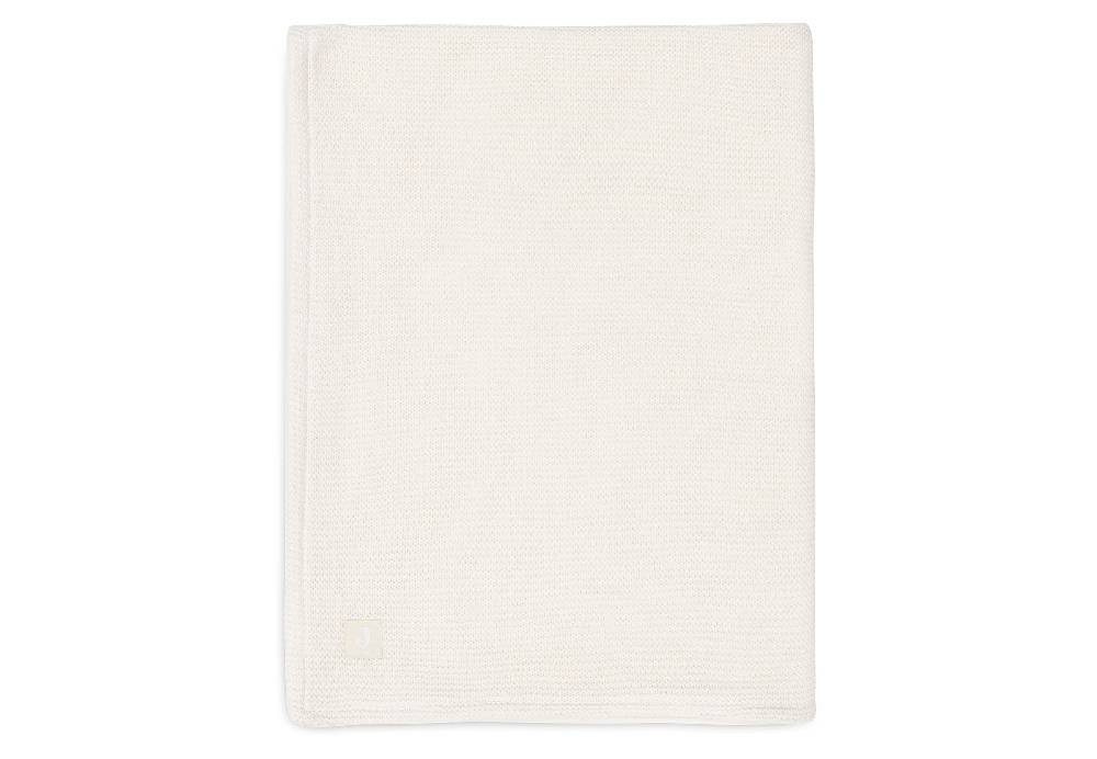 Jollein Decke Kindetbett 100x150cm Basic Knit Ivory/Coral Fleece