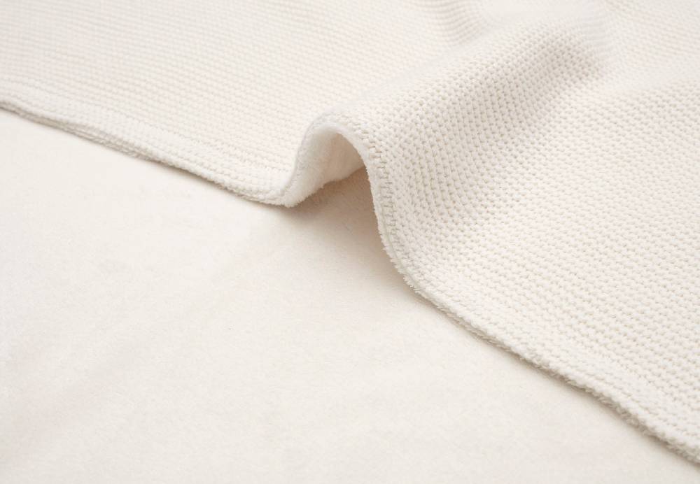 Jollein Decke Kindetbett 100x150cm Basic Knit Ivory/Coral Fleece Riesige Rabatte