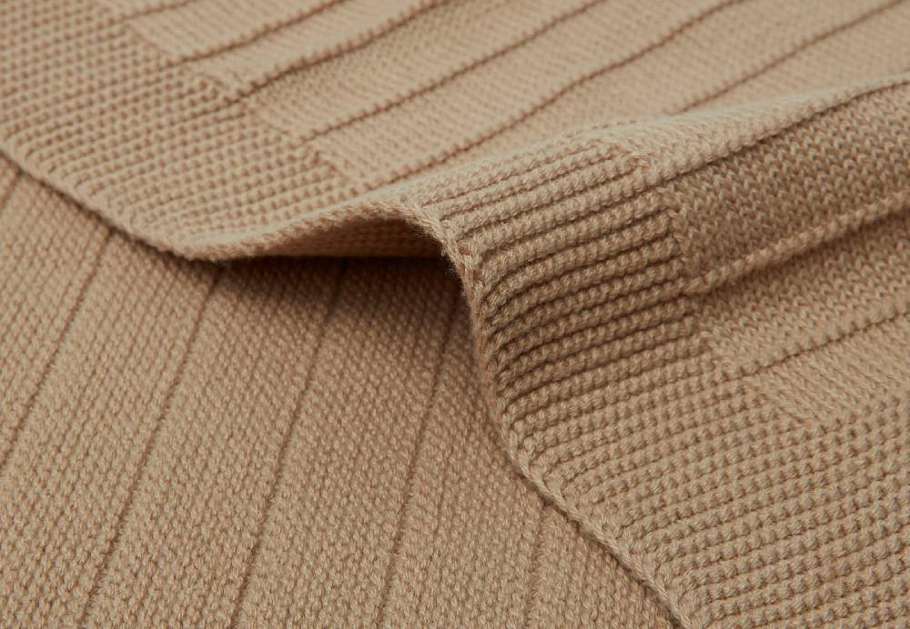 Jollein Decke Wiege 75x100cm Pure Knit Biscuit GOTS Clearance-Verkauf