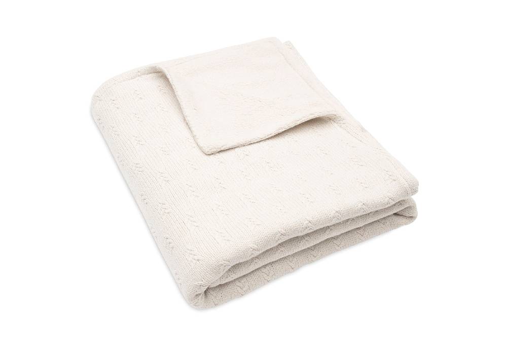 Jollein Decke Kinderbett 100x150cm Grain Knit Oatmeal/Velvet Black Friday Preise