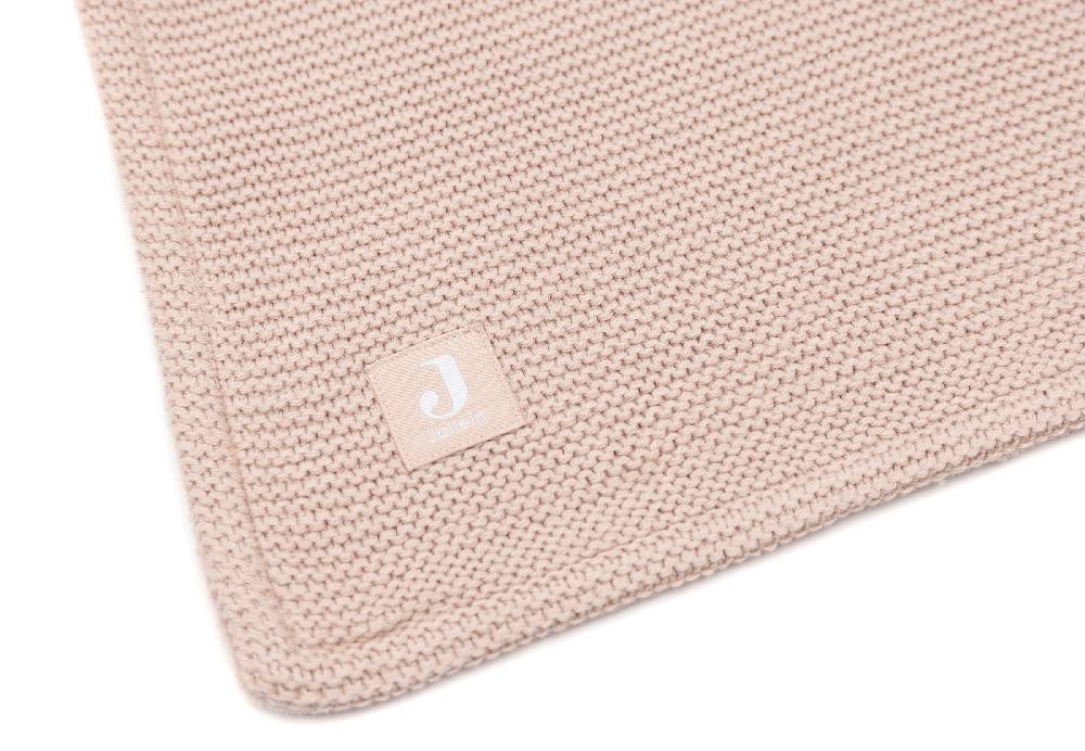 Jollein Decke Wiege 75x100cm Basic Knit Wild Rose/Fleece Im Verkauf