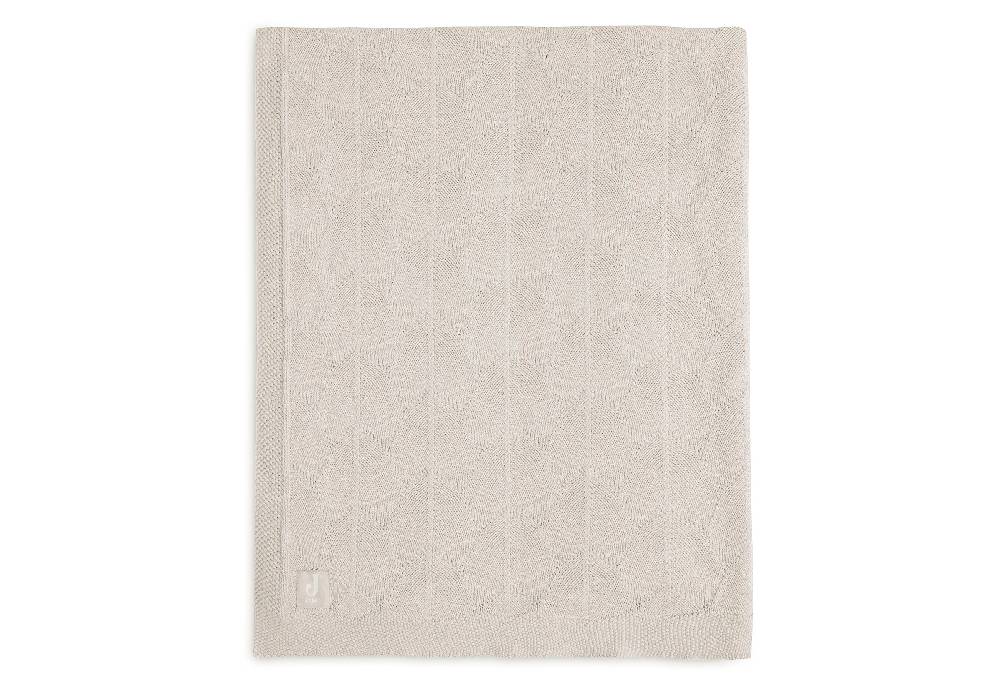 Jollein Decke Kinderbett 100x150cm Shell Knit Nougat GOTS