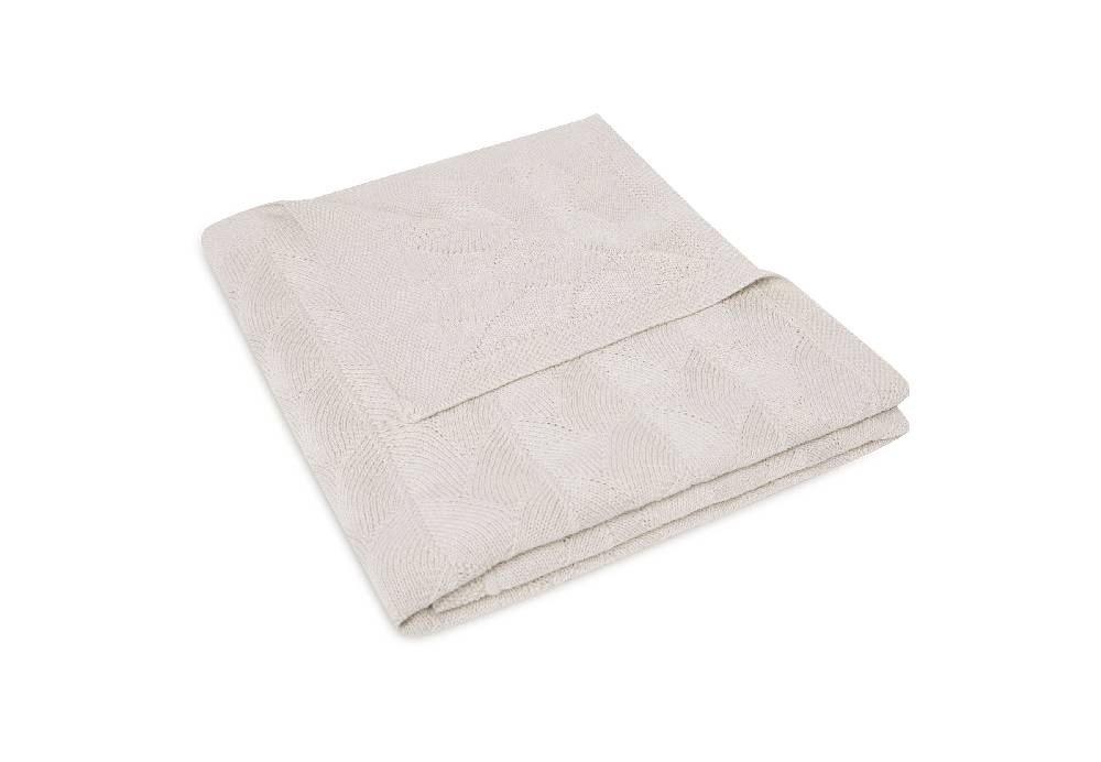 Jollein Decke Kinderbett 100x150cm Shell Knit Nougat GOTS zollfrei