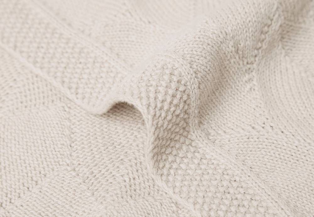 Jollein Decke Kinderbett 100x150cm Shell Knit Nougat GOTS zollfrei