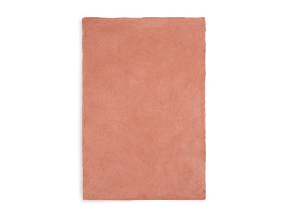 Jollein Decke Kinderbett 100x150cm Spring Knit Rosewood/Fleece Outlet