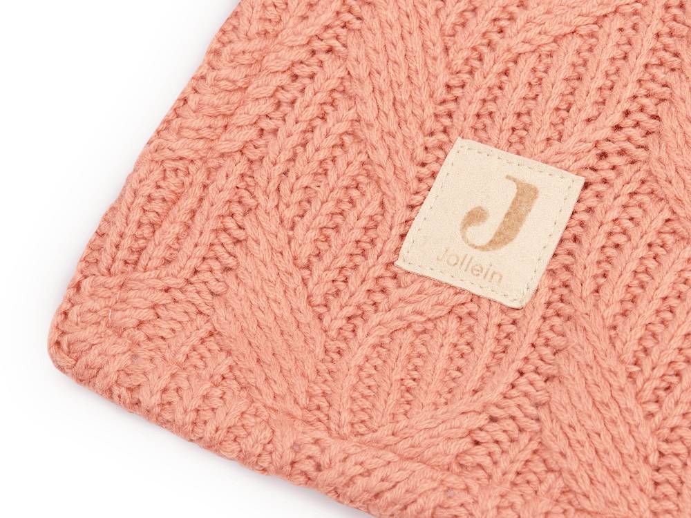 Jollein Decke Kinderbett 100x150cm Spring Knit Rosewood/Fleece Outlet