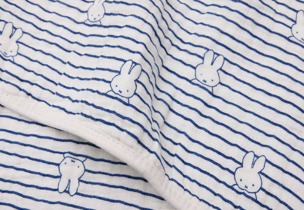 Jollein Deken Wiege 75x100cm Miffy Stripe Navy Verkauf