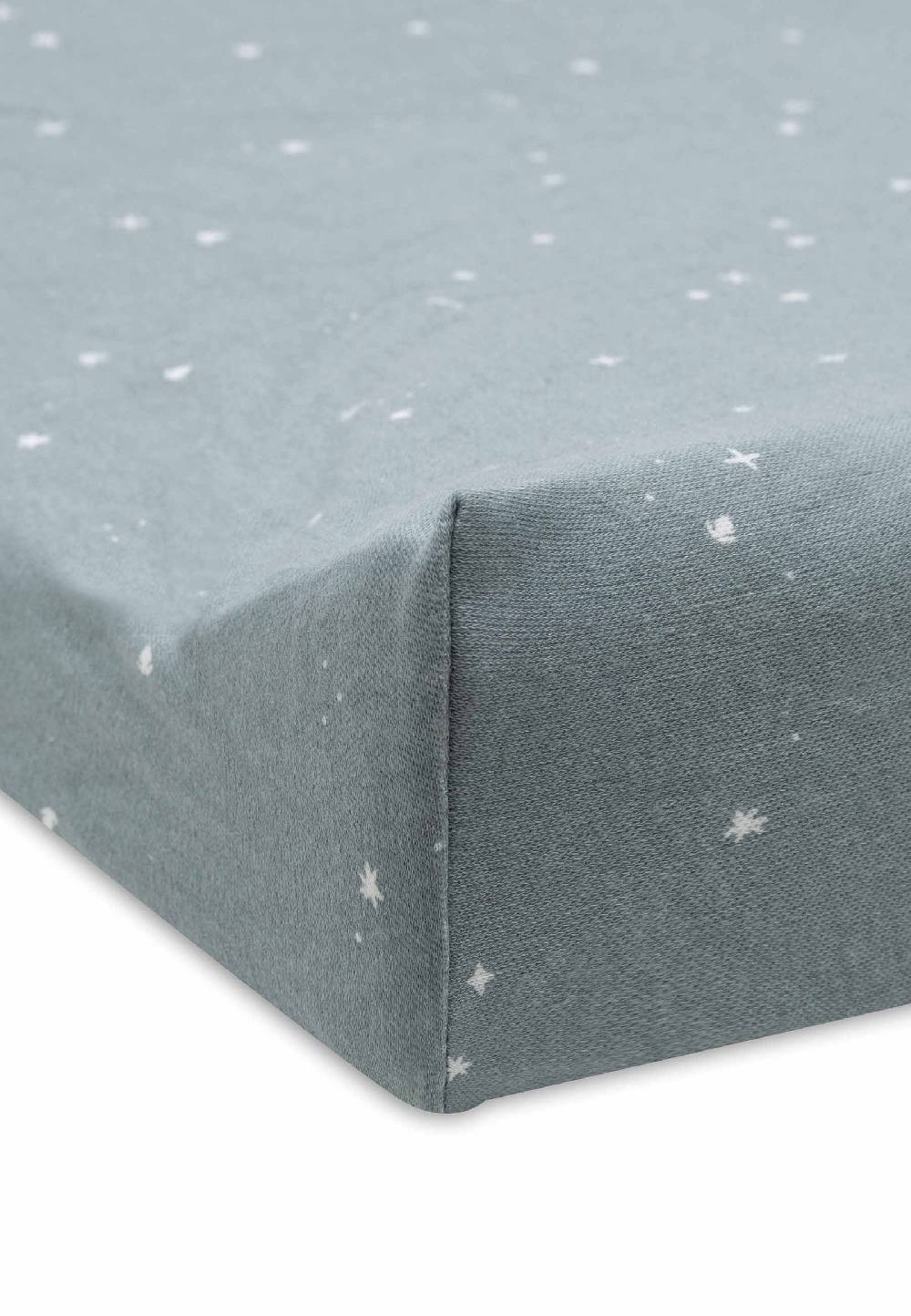 Jollein Wickelauflagenbezug Jersey 50x70cm Twinkling - Sea Green Günstig kaufen