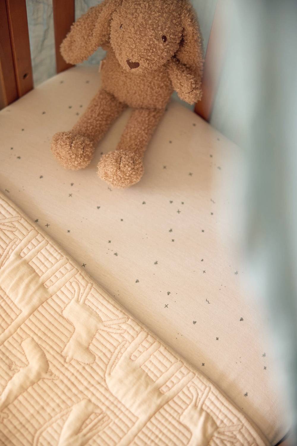 Jollein Wickelauflagenbezug Jersey 50x70cm Twinkling - Sea Green Günstig kaufen