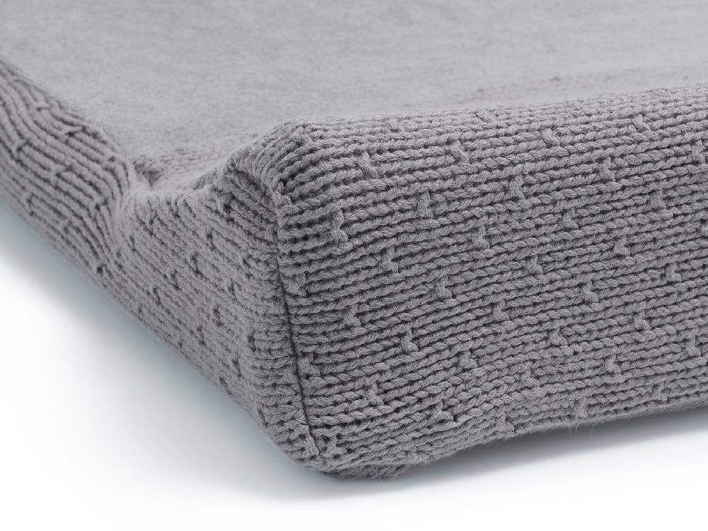 Jollein Wickelauflagenbezug 50x70cm Bliss Knit Storm Grey Begrenztes Angebot