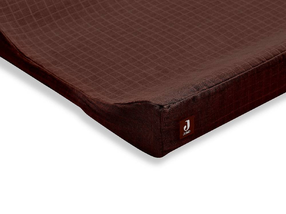 Jollein Wickelauflagenbezug Wrinkled Cotton 50x70cm Chestnut Preisnachlass