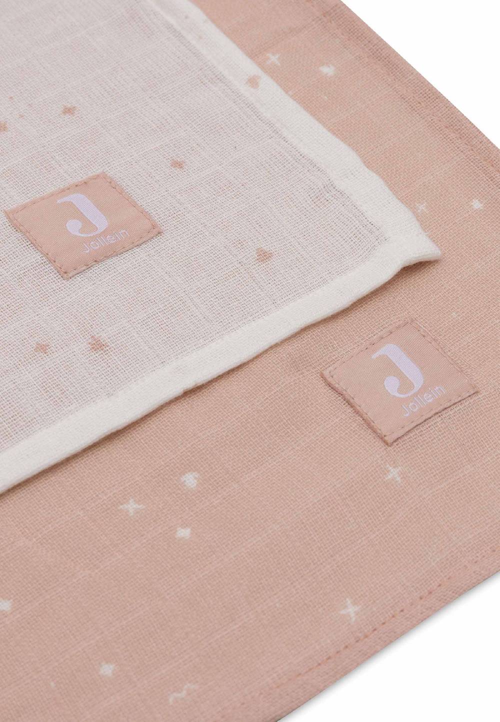 Jollein Mullwindeln 115x115cm Twinkling - Wild Rose - 2 Stück Vatertagsangebot