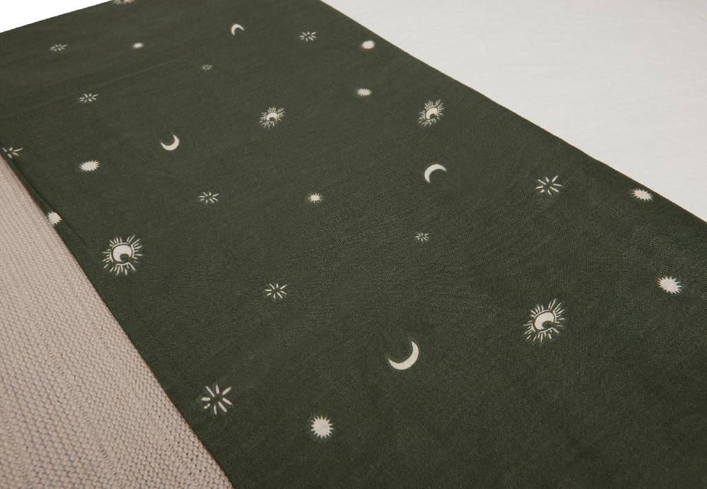 Jollein Bettlaken Kinderbett 120x150 Stargaze Leaf Green Tägliche Deals