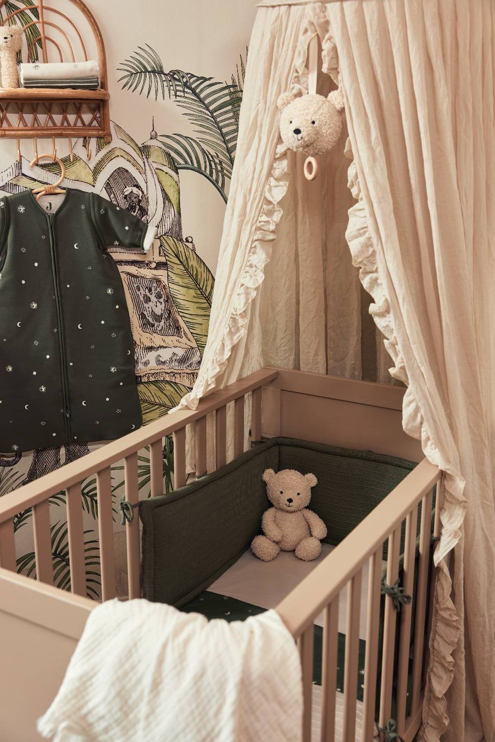 Jollein Bettlaken Kinderbett 120x150 Stargaze Leaf Green Tägliche Deals