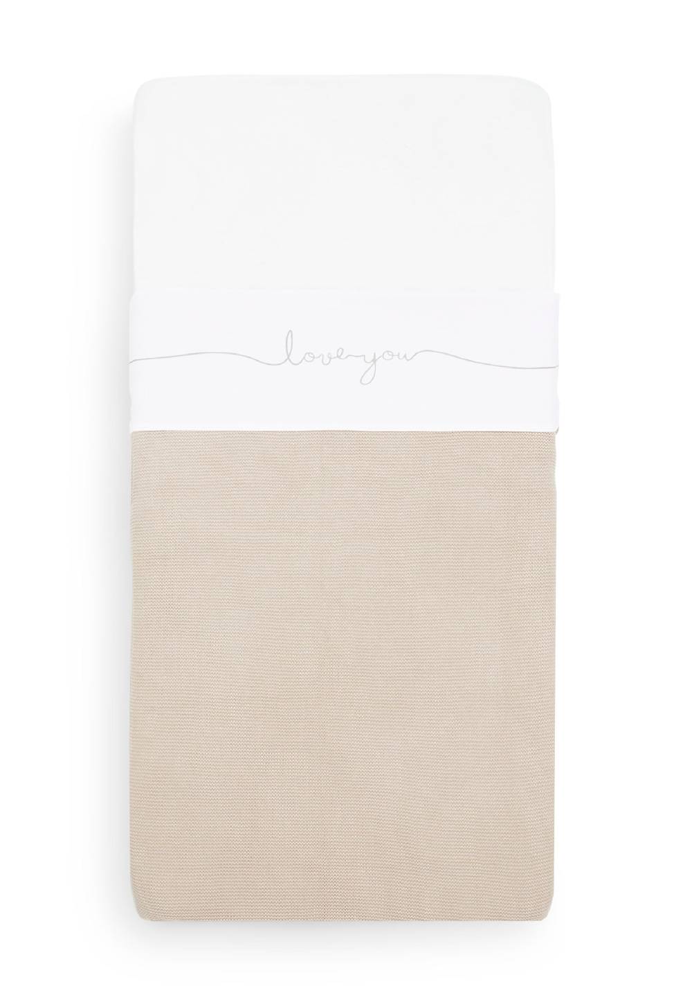 Jollein Bettlaken Kinderbett 120x150cm Love you Grey Sonderangebote