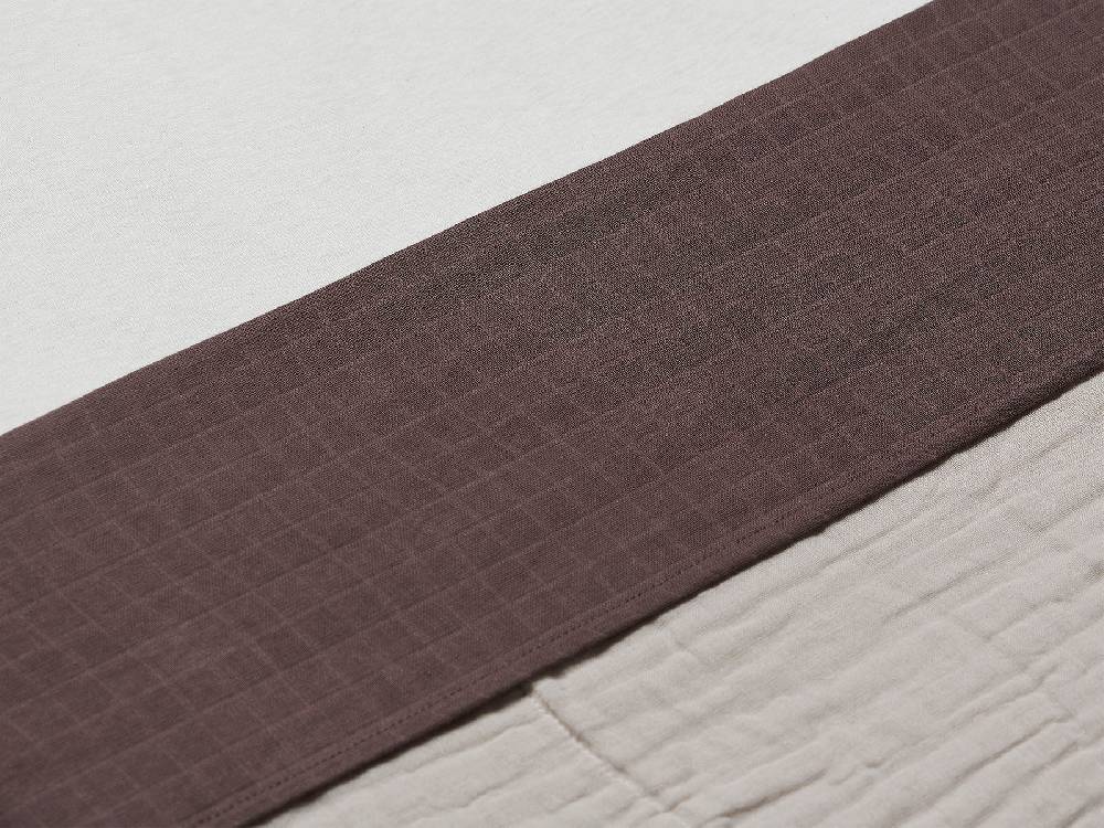 Jollein Bettlaken Kinderbett 120x150cm Wrinkled Cotton Chestnut VIP-Rabatte