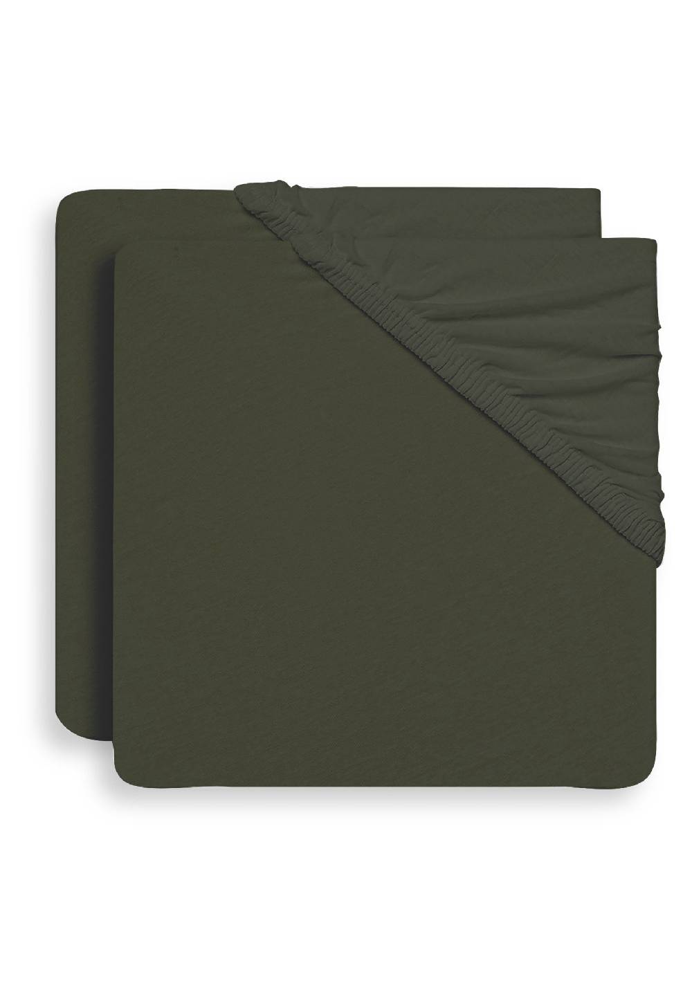Jollein Spannbettlaken Jersey 40/50x80/90cm Leaf Green (2pack) Outlet
