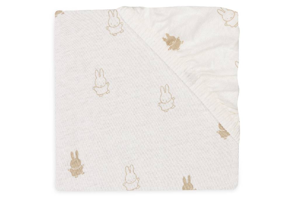 Jollein Spannbettlaken Jersey 40/50x80/90cm Happy Miffy Nougat