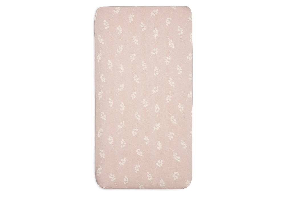 Jollein Spannbettlaken Jersey 60x120cm Twig Wild Rose Fabrikverkauf