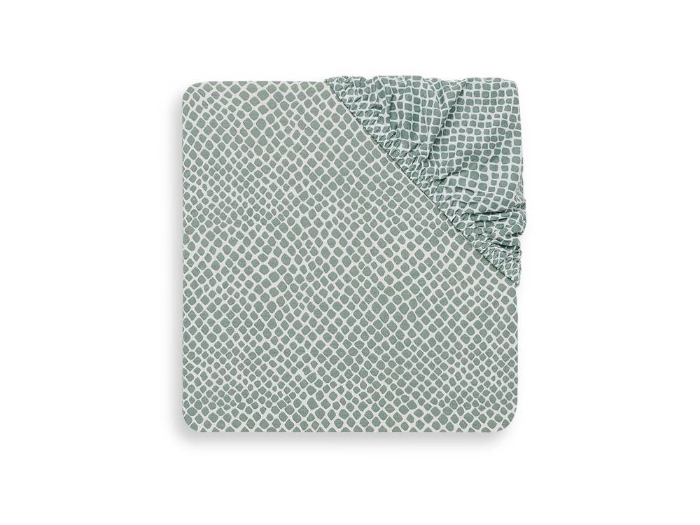 Jollein Spannbettlaken Jersey 40/50x80/90cm Snake Ash Green Fabrikpreis