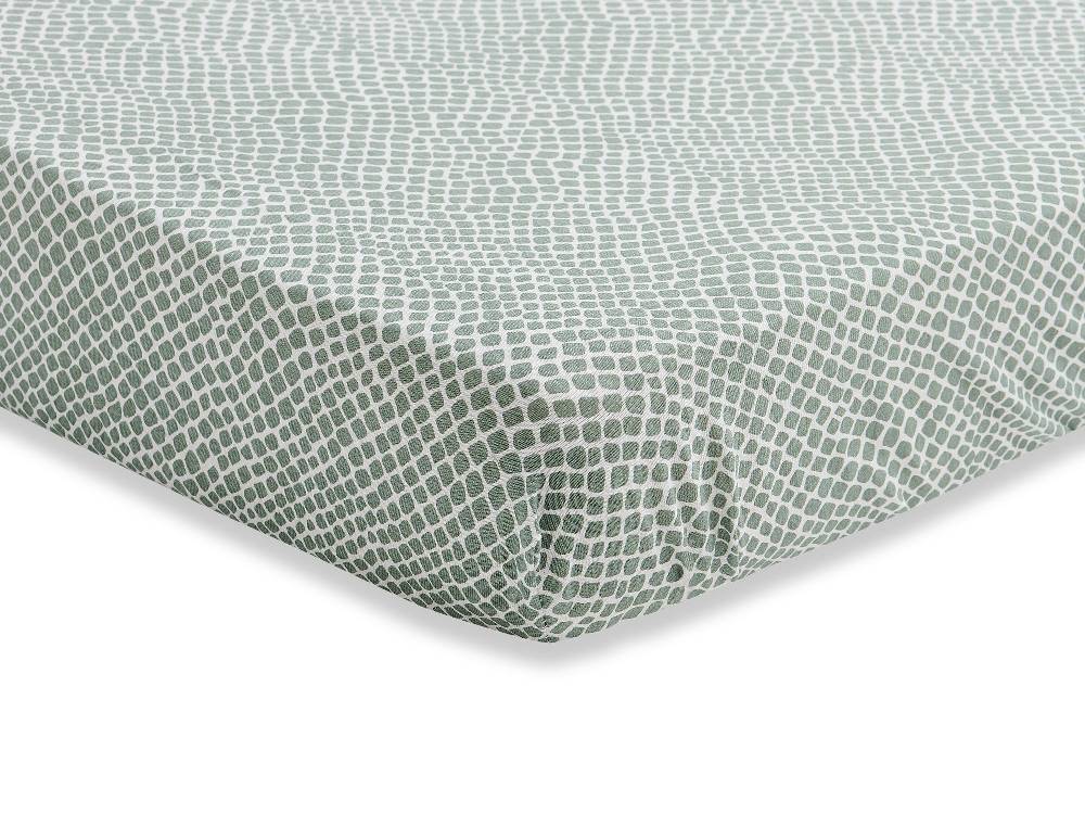 Jollein Spannbettlaken Jersey 40/50x80/90cm Snake Ash Green Fabrikpreis