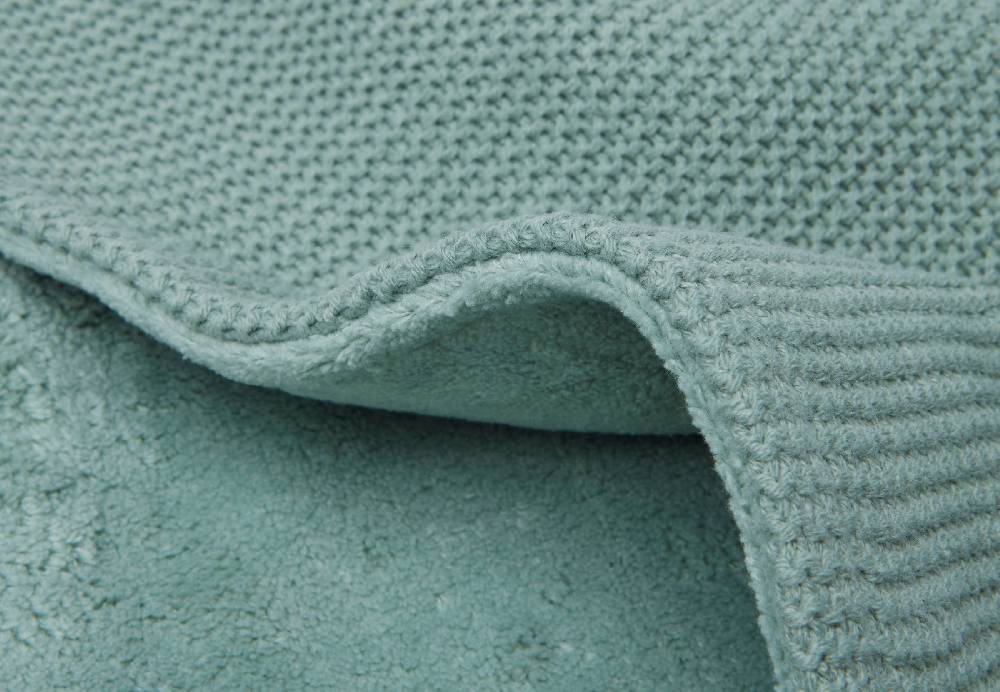 Jollein Decke Kinderbett 100x150cm Basic Knit Forest Green/Fleece Online Shopping