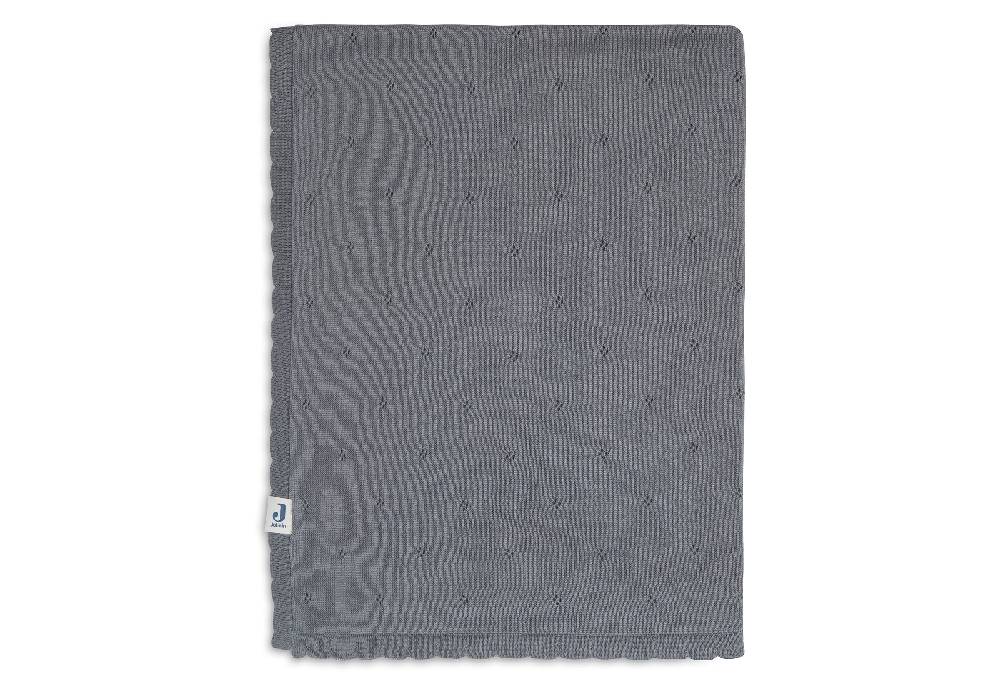 Jollein Decke Kinderbett 100x150cm Pointelle Storm Grey GOTS