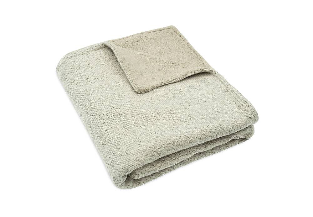 Jollein Decke Kinderbett 100x150cm Grain Knit Olive Green/Velvet Jubiläumsangebot
