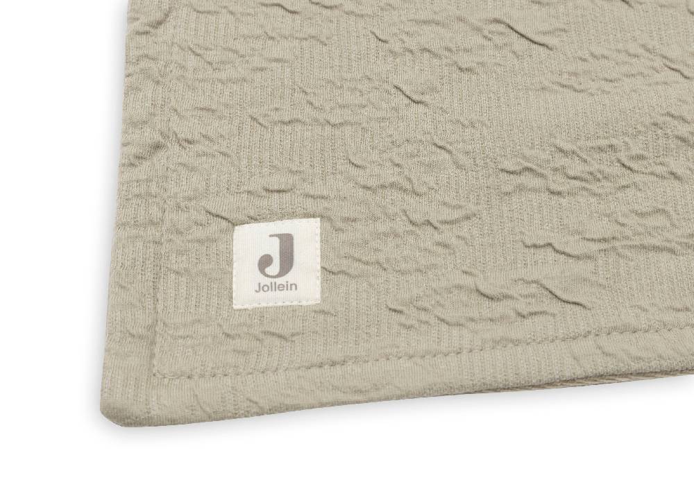 Jollein Decke Wiege 75x100cm Soft Waves Olive Green Neueste Mode