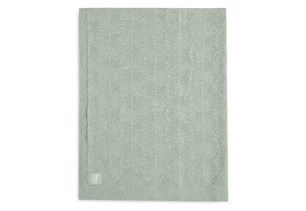 Jollein Decke Kinderbett 100x150cm Shell Knit Sea Foam GOTS