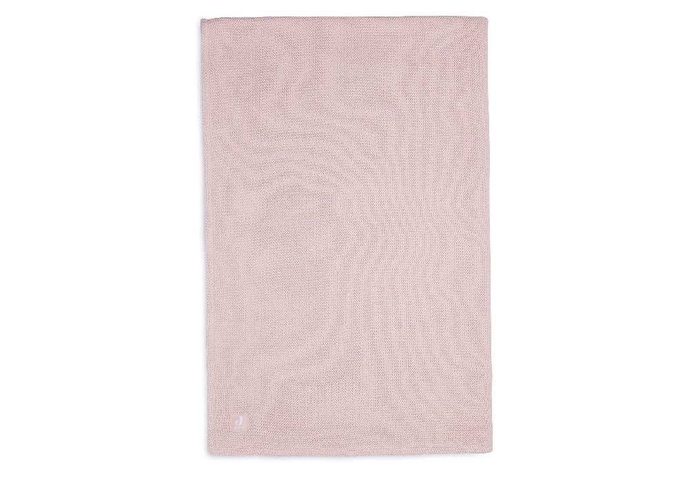 Jollein Decke Kinderbett 100x150cm Basic Knit Pale Pink/Fleece