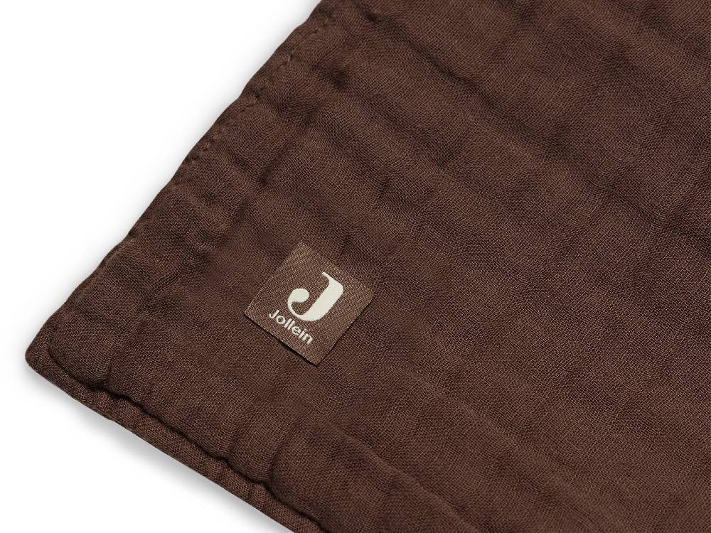 Jollein Decke Kinderbett Wrinkled Cotton 120x120cm Chestnut Outlet