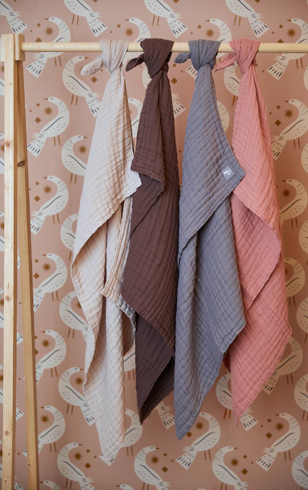 Jollein Decke Kinderbett Wrinkled Cotton 120x120cm Chestnut Outlet