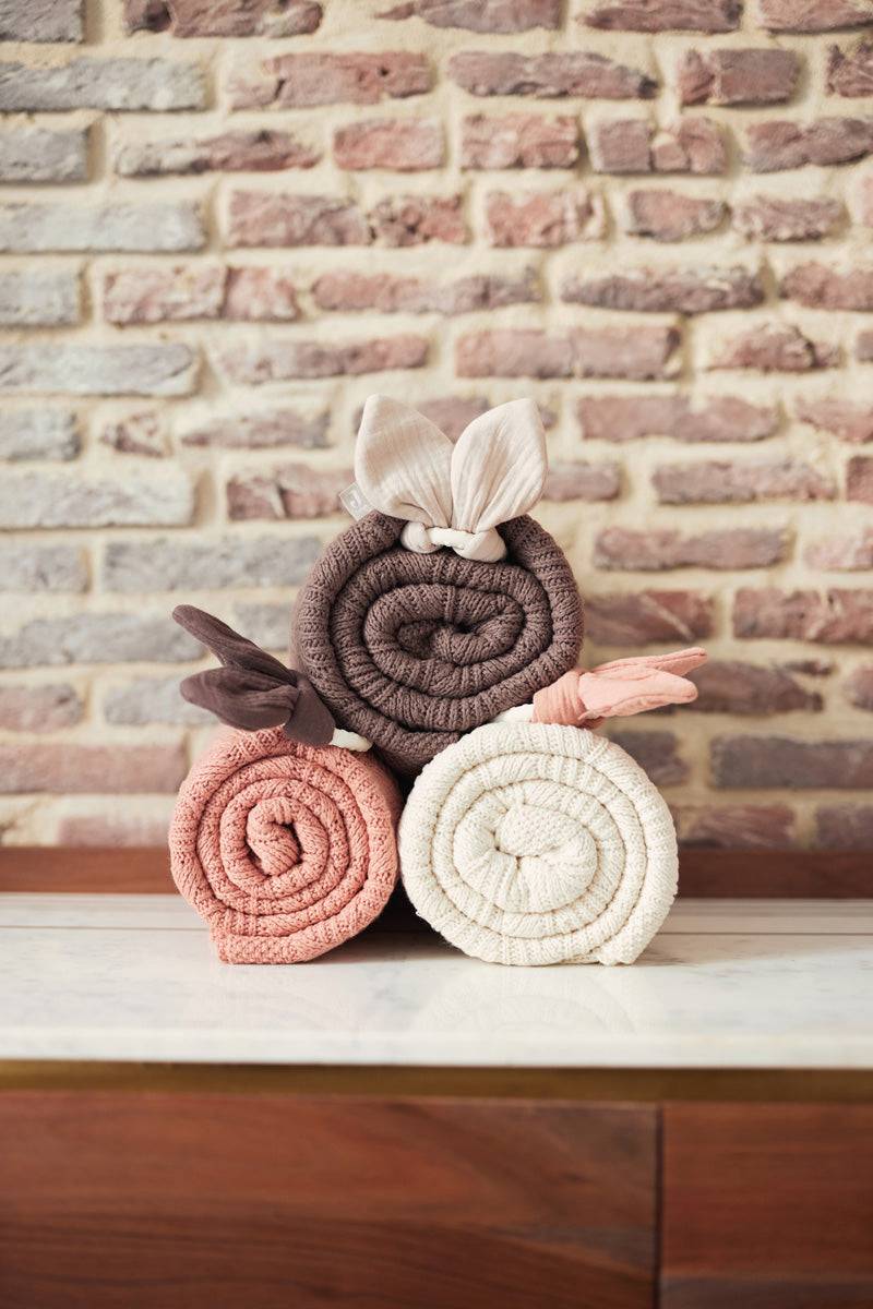Jollein Decke Kinderbett 100x150cm Spring Knit Chestnut Verkauf