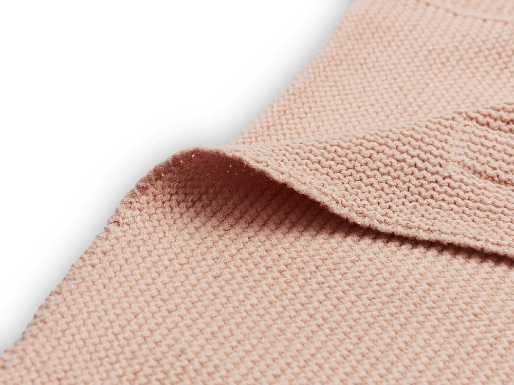 Jollein Decke Kinderbett 100x150cm Basic Knit Pale Pink im Angebot