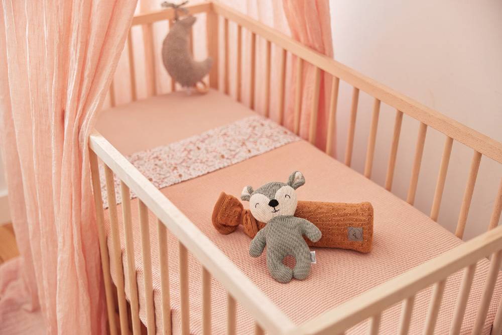 Jollein Decke Kinderbett 100x150cm Basic Knit Pale Pink im Angebot