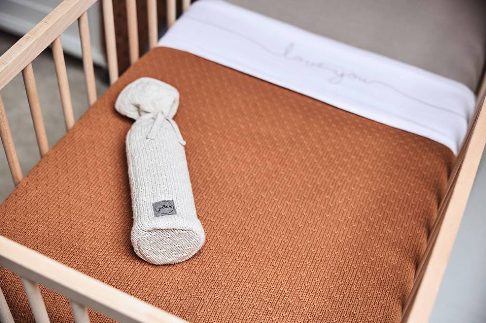Jollein Decke Kinderbett 100x150cm Bliss Knit Caramel Schlussverkauf