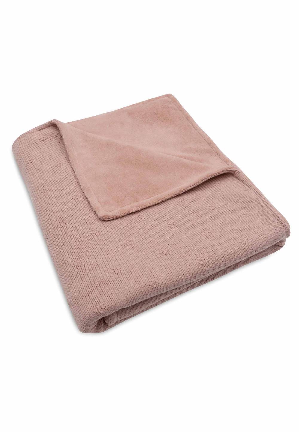 Jollein Decke Kinderbett 100x150cm Cosy Knit - Wild Rose/Velvet Fabrik Onlineshop