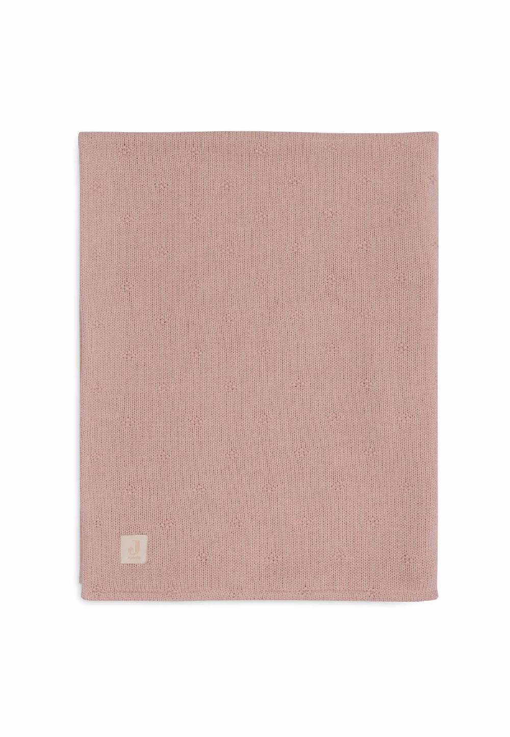 Jollein Decke Kinderbett 100x150cm Cosy Knit - Wild Rose/Velvet Fabrik Onlineshop