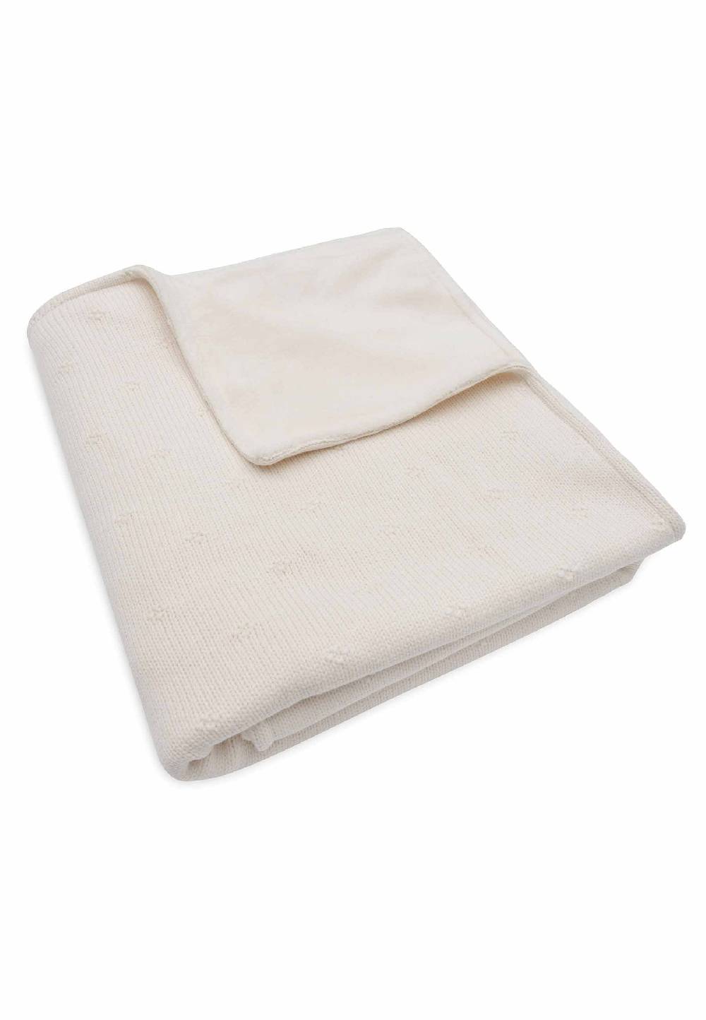 Jollein Decke Kinderbett 100x150cm Cosy Knit - Ivory/Velvet Fabrikpreis