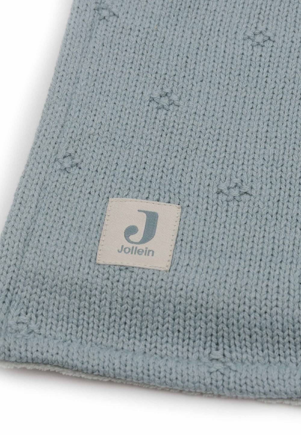Jollein Decke Wiege 75x100cm Cosy Knit - Sea Green/Velvet Günstig kaufen