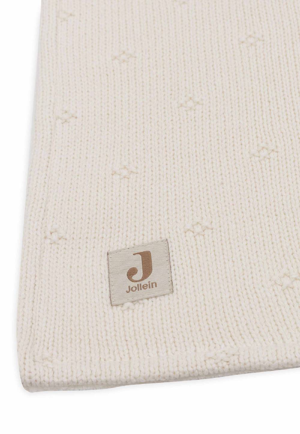 Jollein Decke Wiege 75x100cm Cosy Knit - Ivory/Velvet Großer Ausverkauf